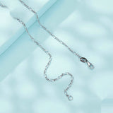 Simple Side Silver Necklace Jewelry Women