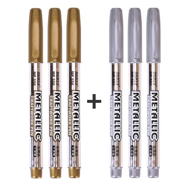 Gold And Silver Signature Greeting Card Calligraphy Paint Pen