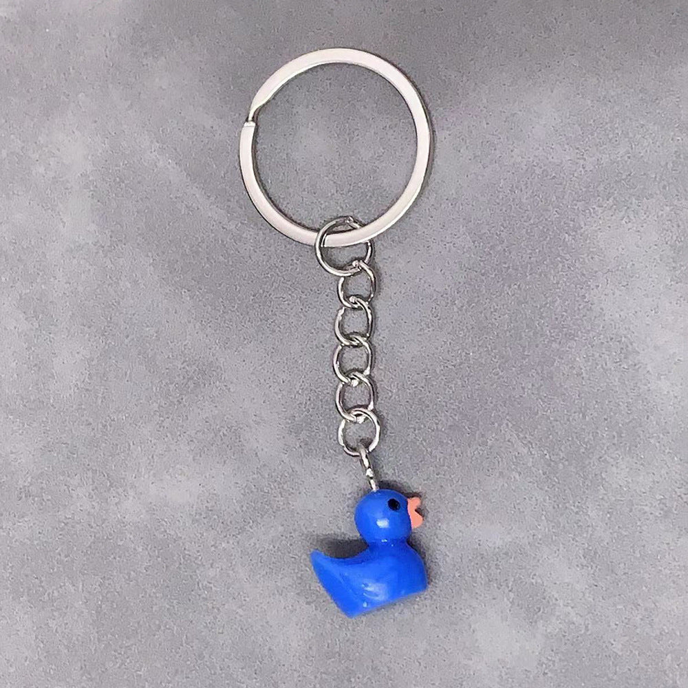 Simple Resin Small Yellow Duck Keychain Animal Pendant Duck Pendant Key Chain Accessories For Women