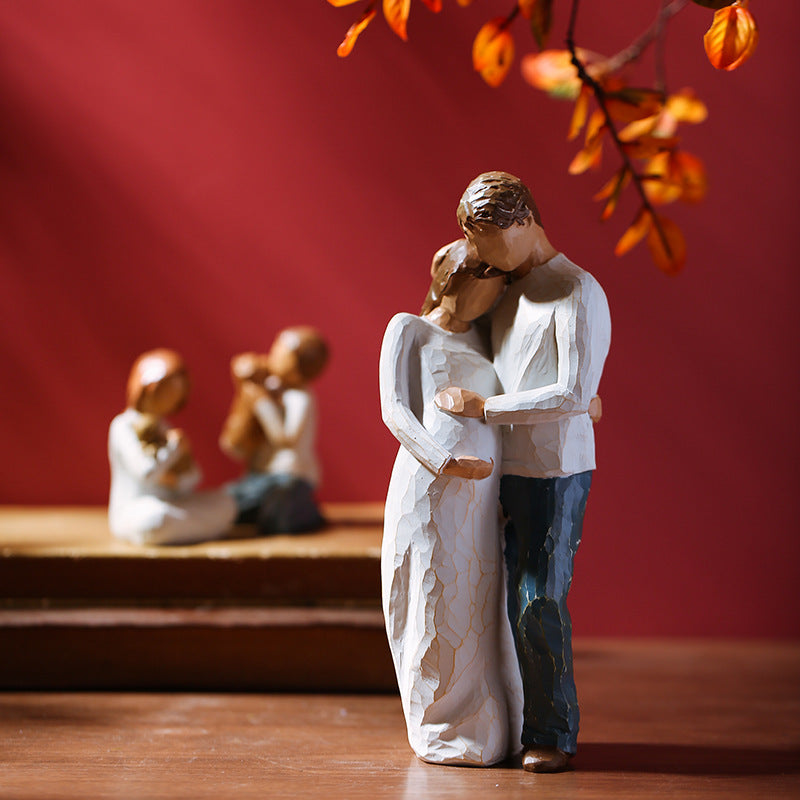Creative Family Of Three And Four Figures Statue Decoration Living Room Home Decoration