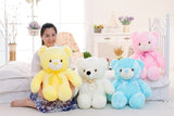 Creative Light Up LED Teddy хирс ҳайвонҳои пурпӯши бозичаҳои зебои дурахшон тӯҳфаи солинавӣ барои кӯдакон болишт