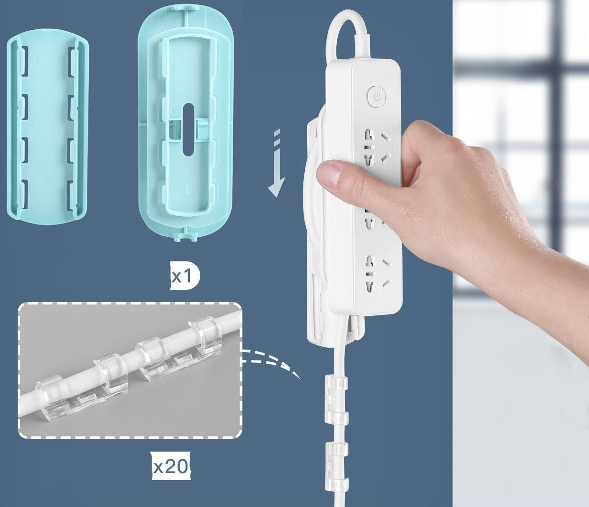 The socket holder is free of perforation and traceless wall-mounted