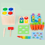 Wooden Children Knock The Ball Game Baby
