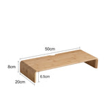 Nan Bamboo Computer Monitor Booster Organizer