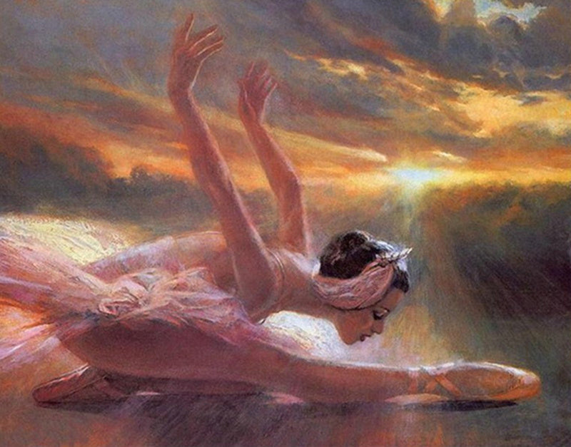 5D DIY Ballet Dancer Needlework Diamond Painting Embroidery Dancing Girl Diamond Pictures Full Drill Diamond Painting