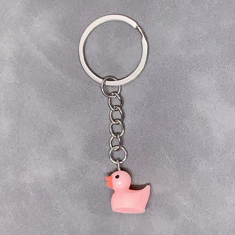 Simple Resin Small Yellow Duck Keychain Animal Pendant Duck Pendant Key Chain Accessories For Women