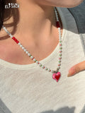 Pendant Pearl Necklace Women's Clavicle Chain