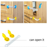 Multifunctional baby anti-pinch child safety drawer lock