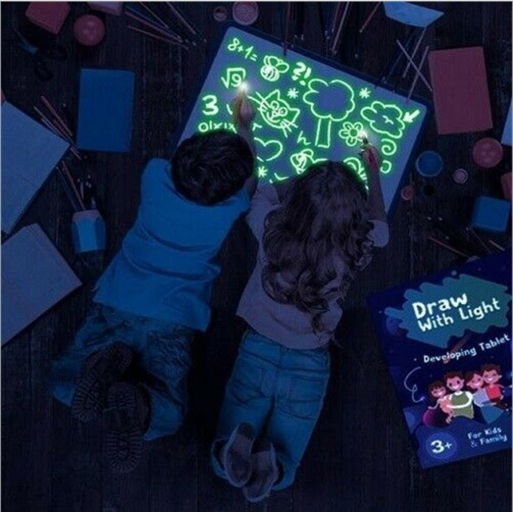Бозичаҳои таълимӣ Pad Drawing 3D Magic 8 Effects Light Board Sketchpad