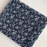 Linen Fabric Printed Background Buu Town Blue And White Series