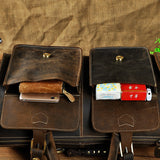 Crazy horse leather handbag
