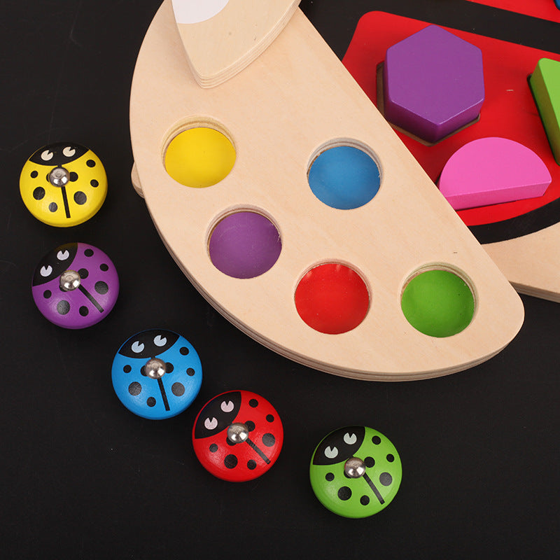Puzzle Ladybug Game Fishing Block Set