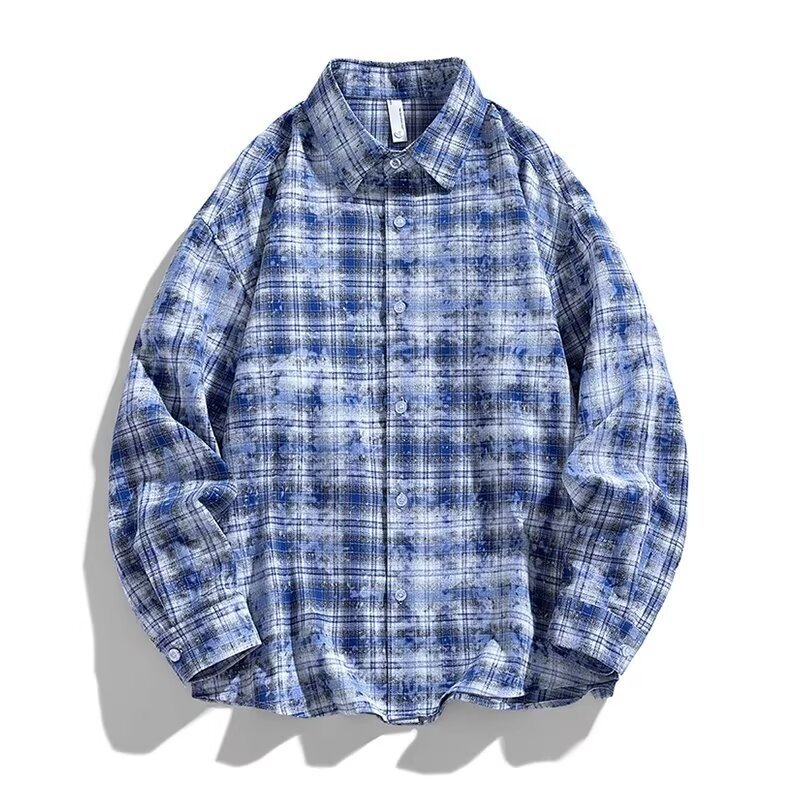 Japanese Korean Style Long Sleeve Shirt Loose Shirt For Men