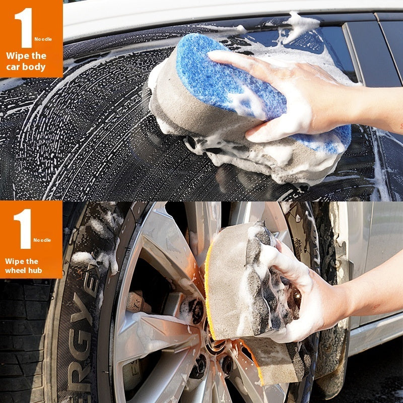 Three-layer Large Wave Car Sponge Car Cleaning Supplies