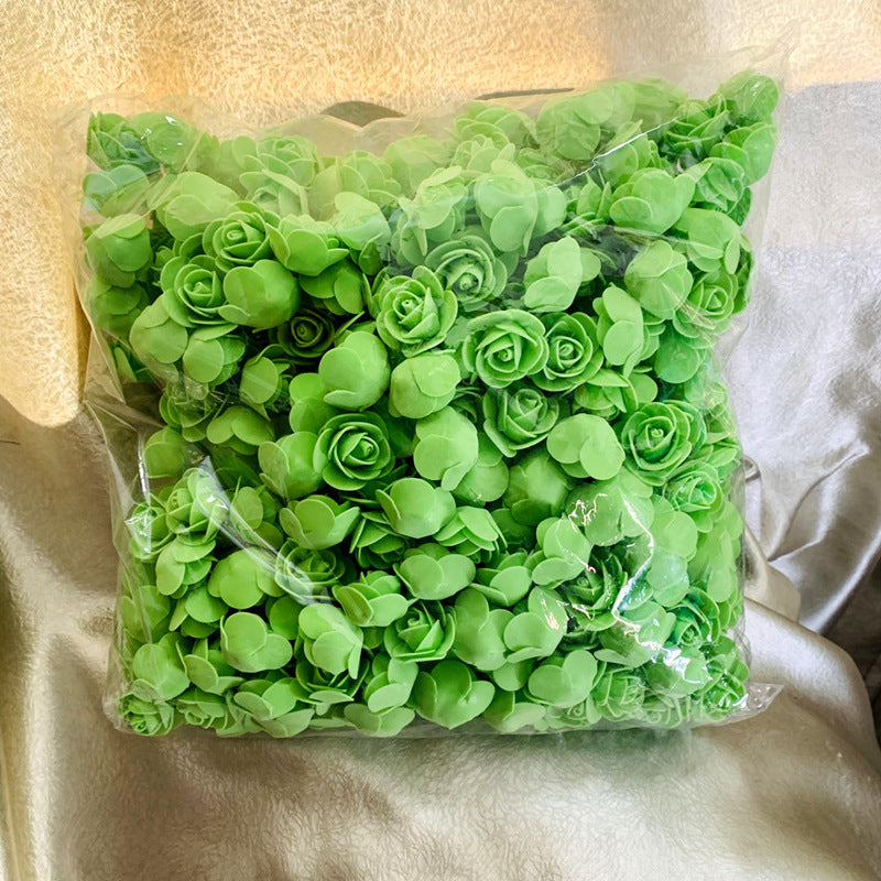 Lot 500Pcs Diameter 3cm Foam Rose Artificial Flowers Gifts Box Diy Wedding Christmas Home Decor art materials
