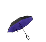 Creative sun protection men's and women's umbrellas custom double layer business long straight handle car without holding folding reverse umbrella