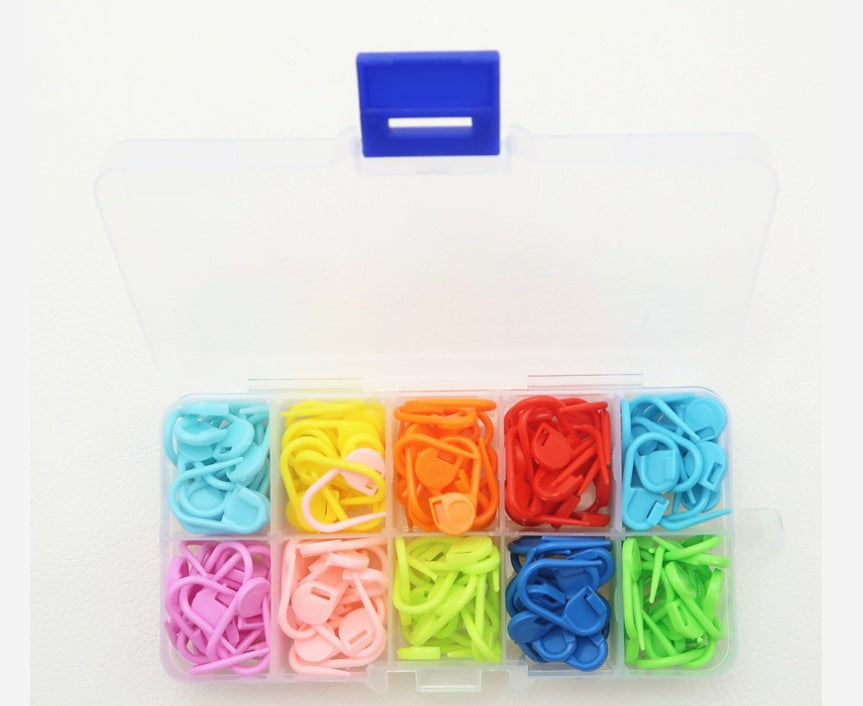 Color Knitting Yarn Small Mark Buckle Positioning Buckle Mixed Color Plastic Knitting Mark Crochet Small Pin