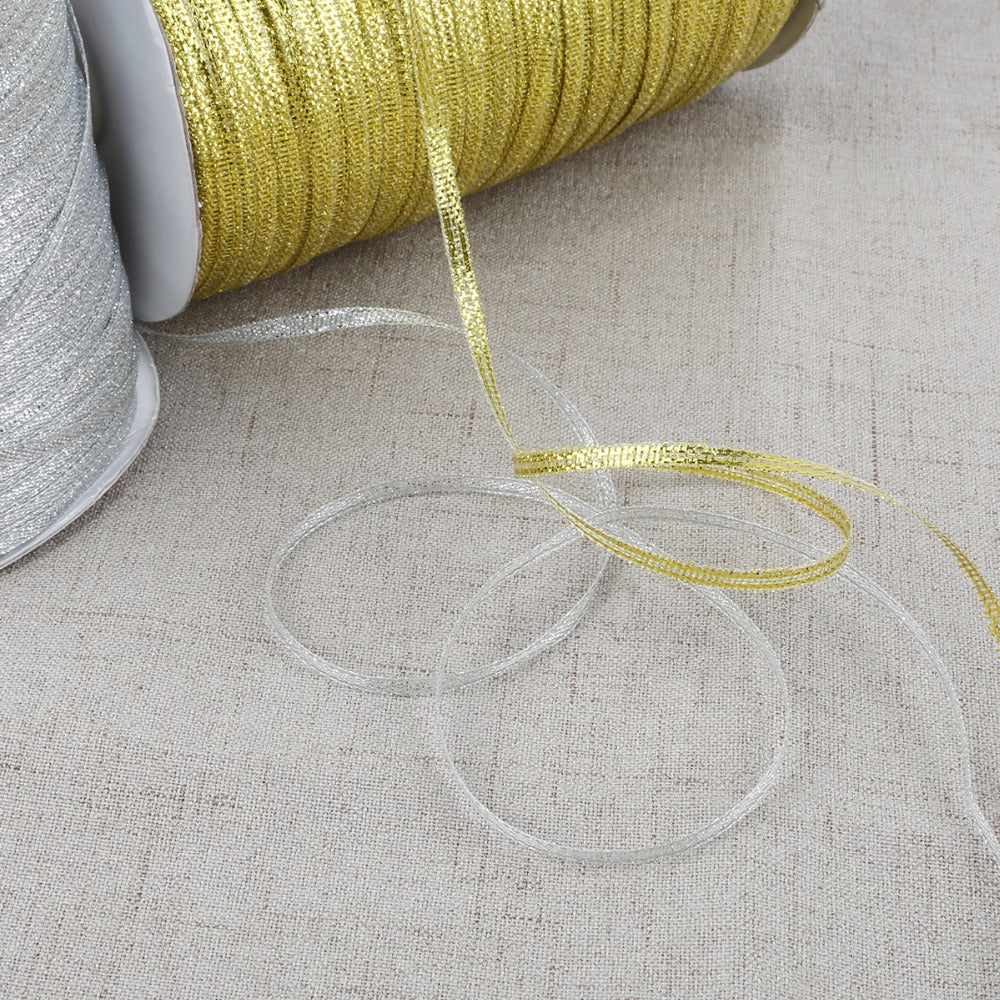 Gold And Silver Onion With Christmas Ribbon Gift Wrapping