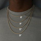 Less Steel Figaro Cuban Chain Necklace For Men Women Jewelry