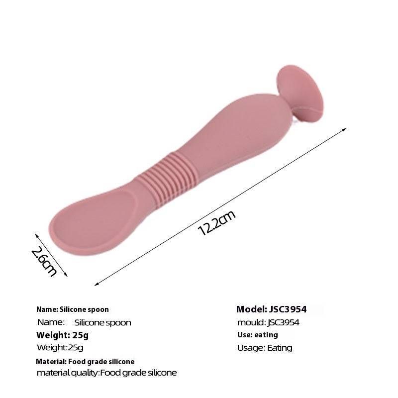 Baby Silicone Spoon Soft Head Feeding Soup Food Supplement Spoon