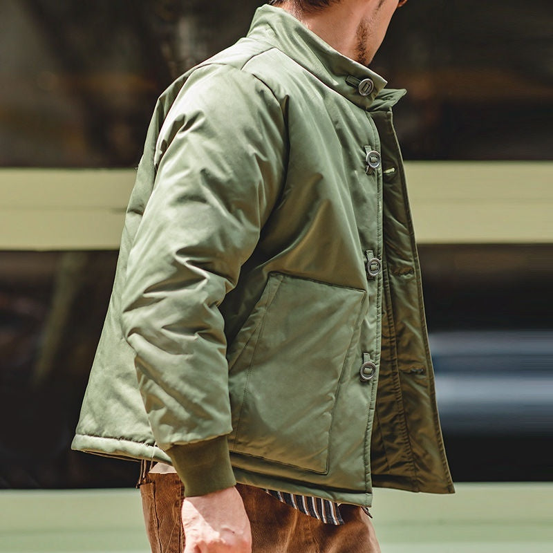 Workwear Japanese Single Breasted Coat For Men Winter