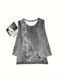 Ladies' Printed Long-sleeved Suit