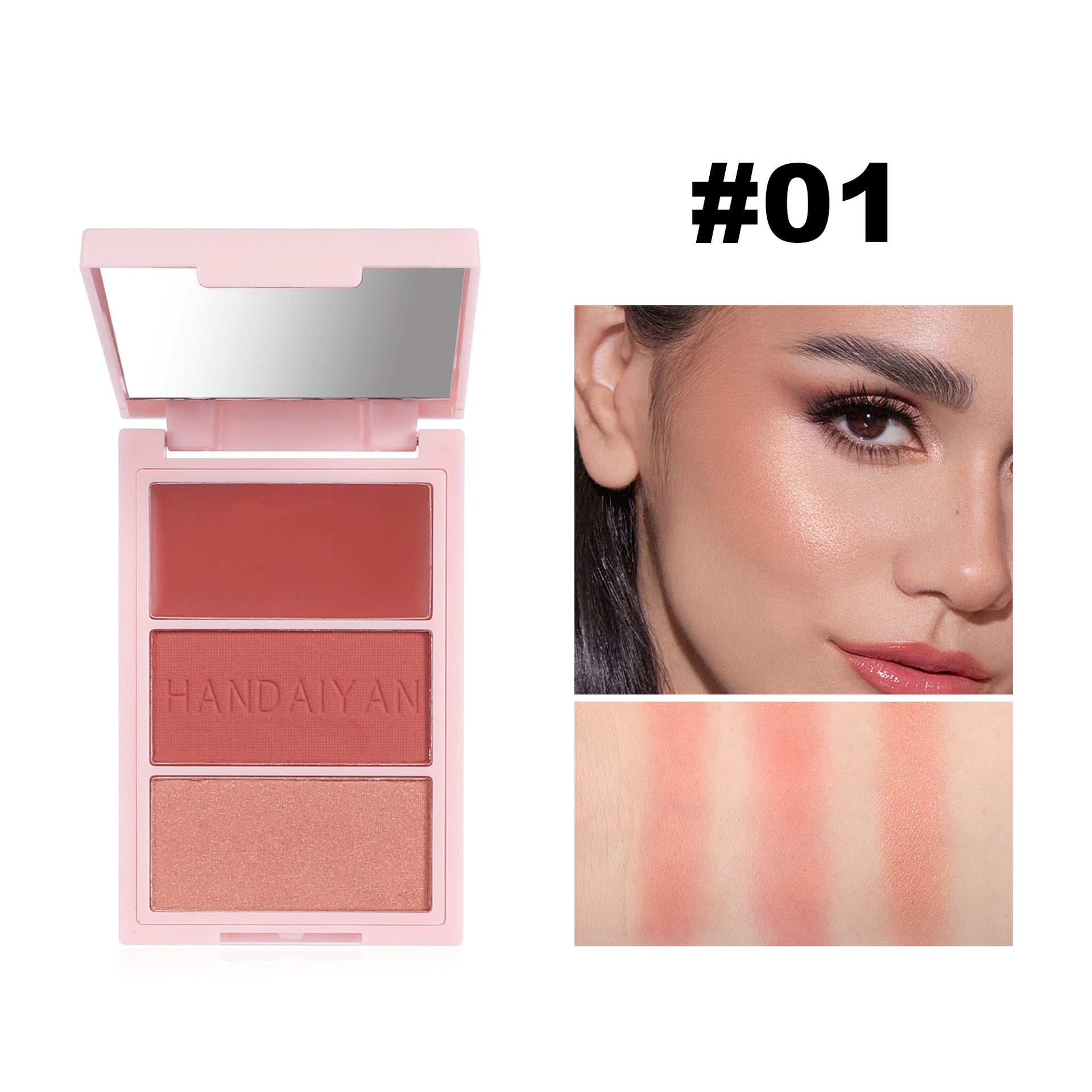 Blusher Plate Highlight Contour Compact Brighten чеҳра