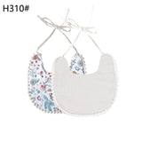 INS Popular European And American Foreign Trade Pure Cotton And Linen Two Layer Saliva Towel Amazon Hot Cross Border Supply Bib Bib