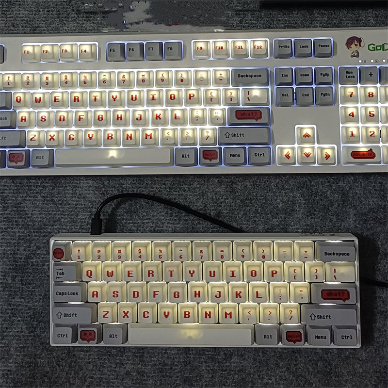 Pixel Video Game Theme Sublimation PBT Keycaps
