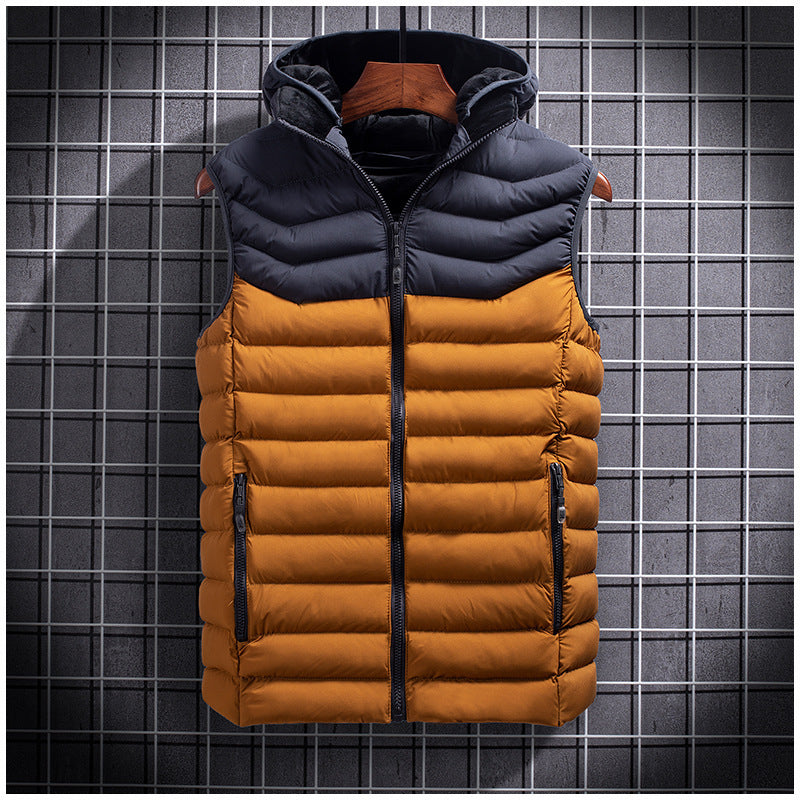 Men's vest autumn and winter korean fashion down cotton plus fertilizer