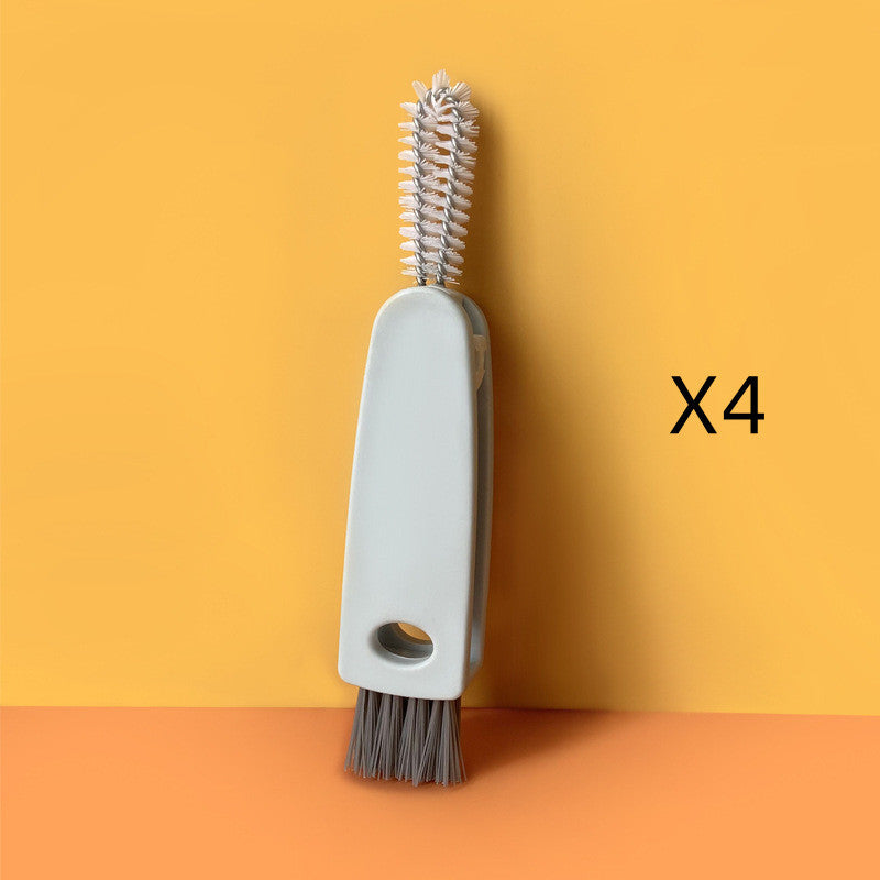 Three-in-one Cup Cover Cleaning Brush Japanese-style Apron Groove Cleaning Brush Kitchen Tools Supplies