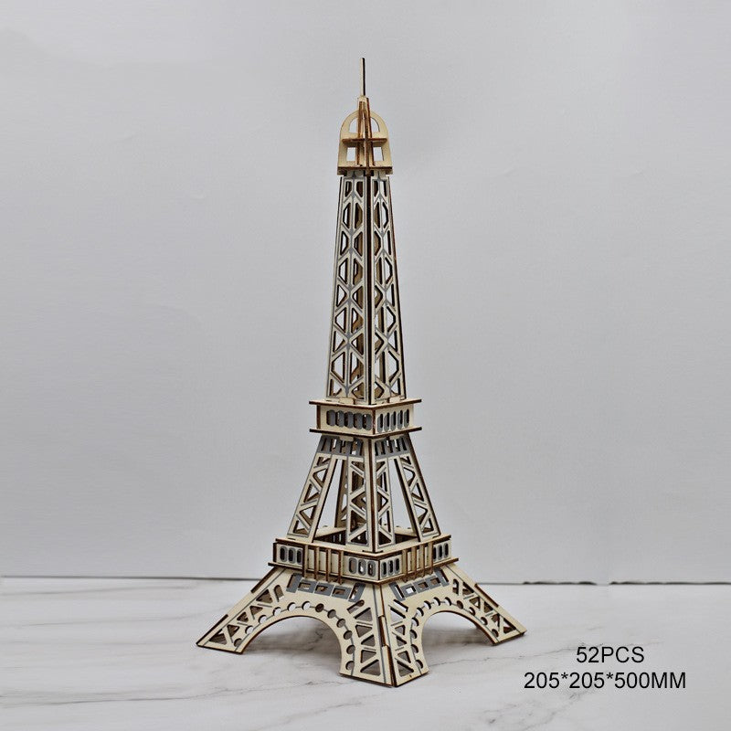DIY Wooden Three-dimensional Puzzle Construction Animal Ornaments Children's Assembly Insert Toys