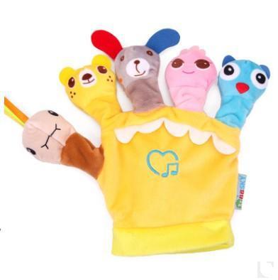 Parent-child Interaction With Music Box Cartoon Animal Hand Puppet Gloves Plush Toy