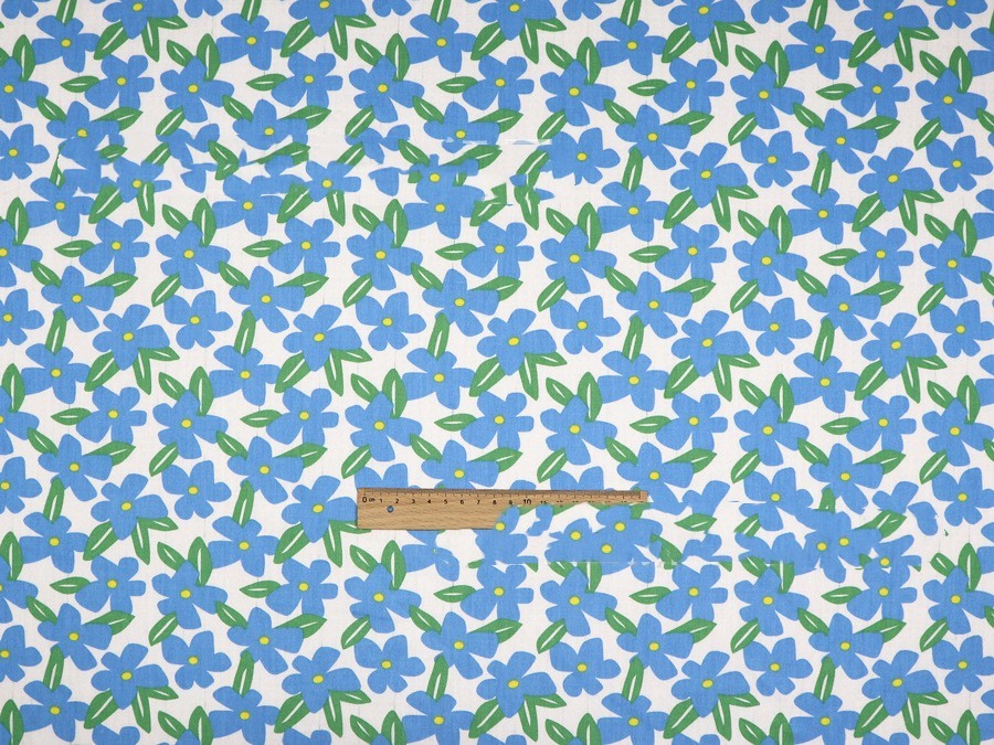 Plant Flowers Small Clear Floral Cotton Fabric