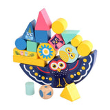 Wooden Cartoon Owl Balance Early Education for Intelligence Game