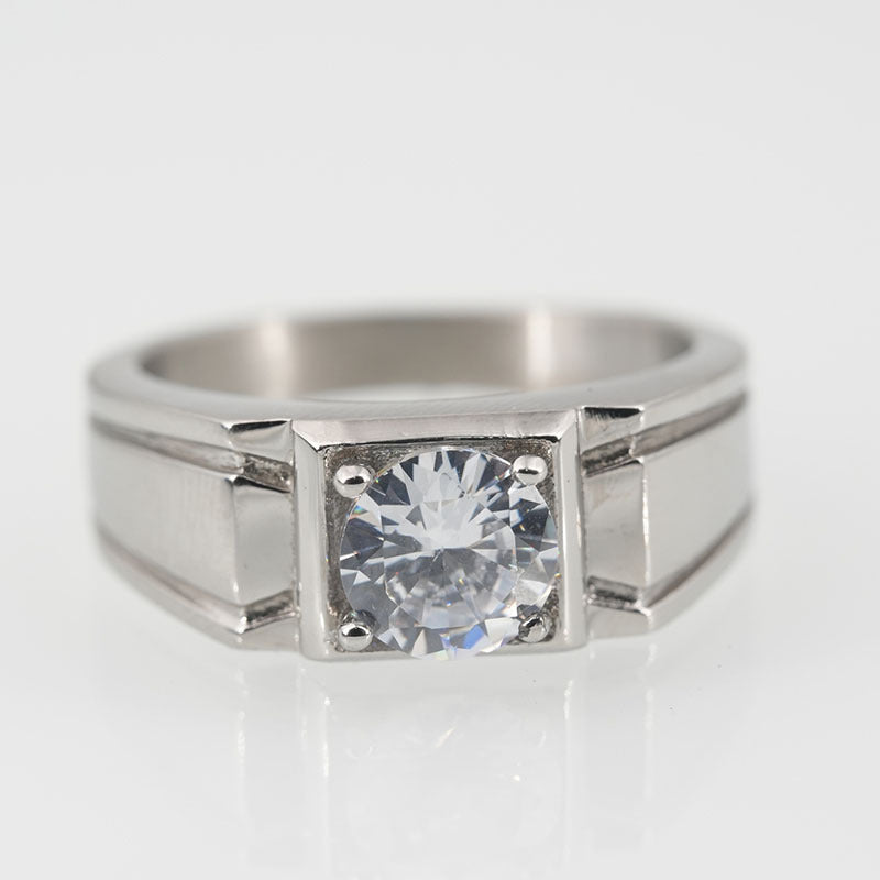 European And American Couple Inner Ring Brushed Ring