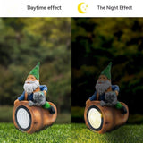Resin Floor Solar Spotlights Garden Decoration Lawn Cartoon Toy