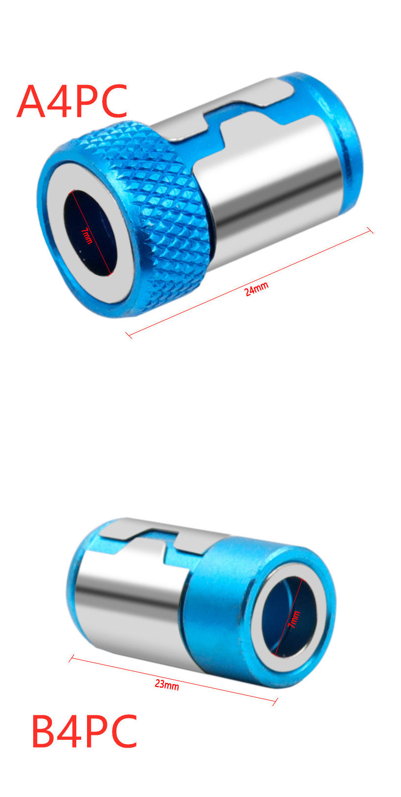 Light blue bit with magnetic ring