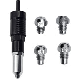 Electric drill rivet machine grabs rivet gun head