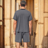 Men's Casual Suit Short-sleeved Shorts Two-piece Set
