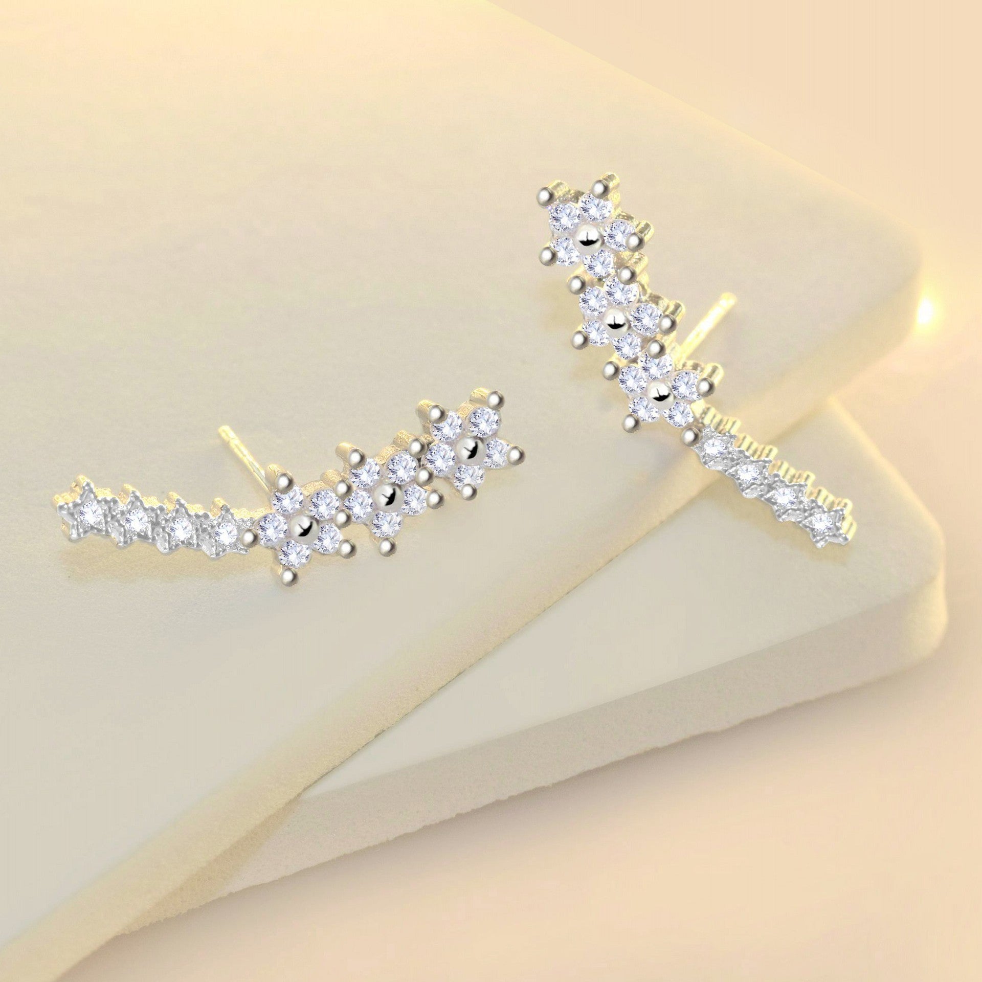 Diamond Snowflake Female All Match Luxury Earrings