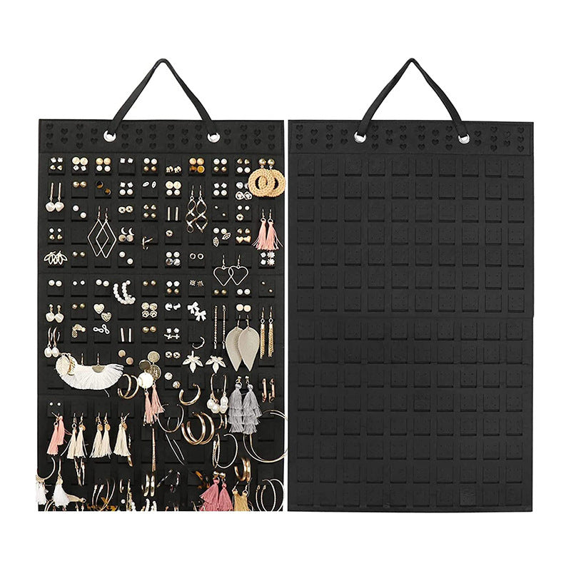 Necklace Ring Felt Pouch Stud Earrings Organization Hanging Bags Bracelet Storage Bag Wall-mounted