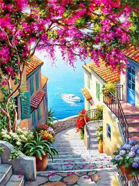 Coloring Drawing DIY Digital Oil Painting Flower Landscape Manual