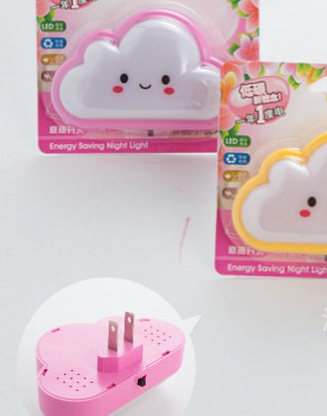 Tanbaby led Novelty lamp Bedroom Cute Cloud Face Portable Night Lights Plug-in Wall Baby Light Nursery Lamp
