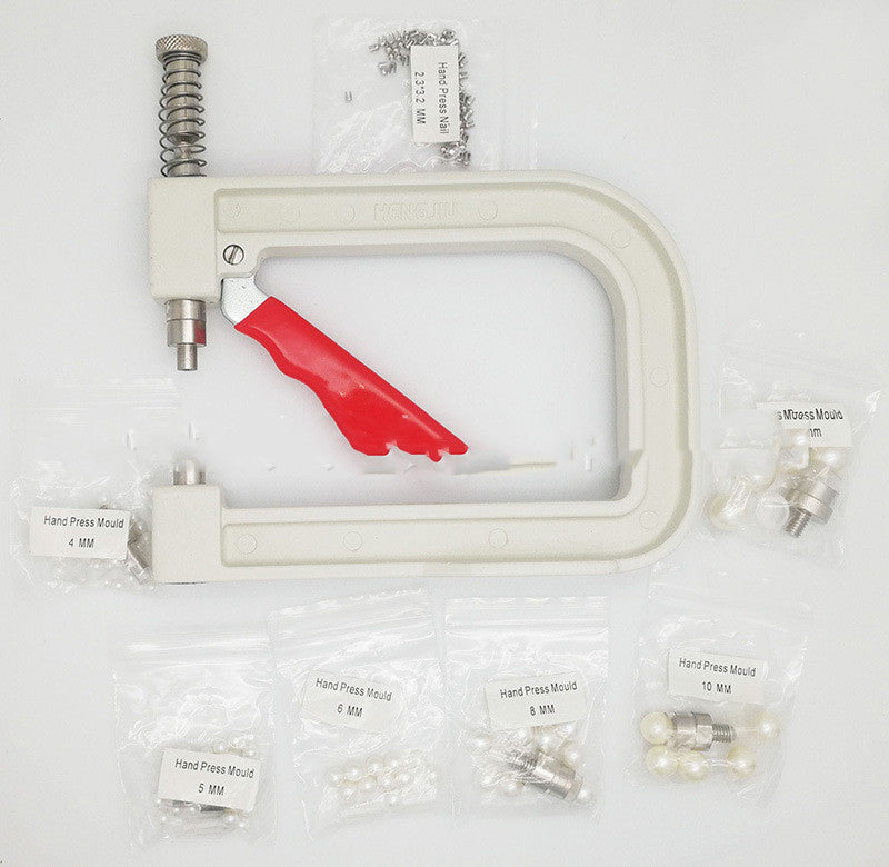 Round Non-porous Pearl Rivet Manual Beading Machine