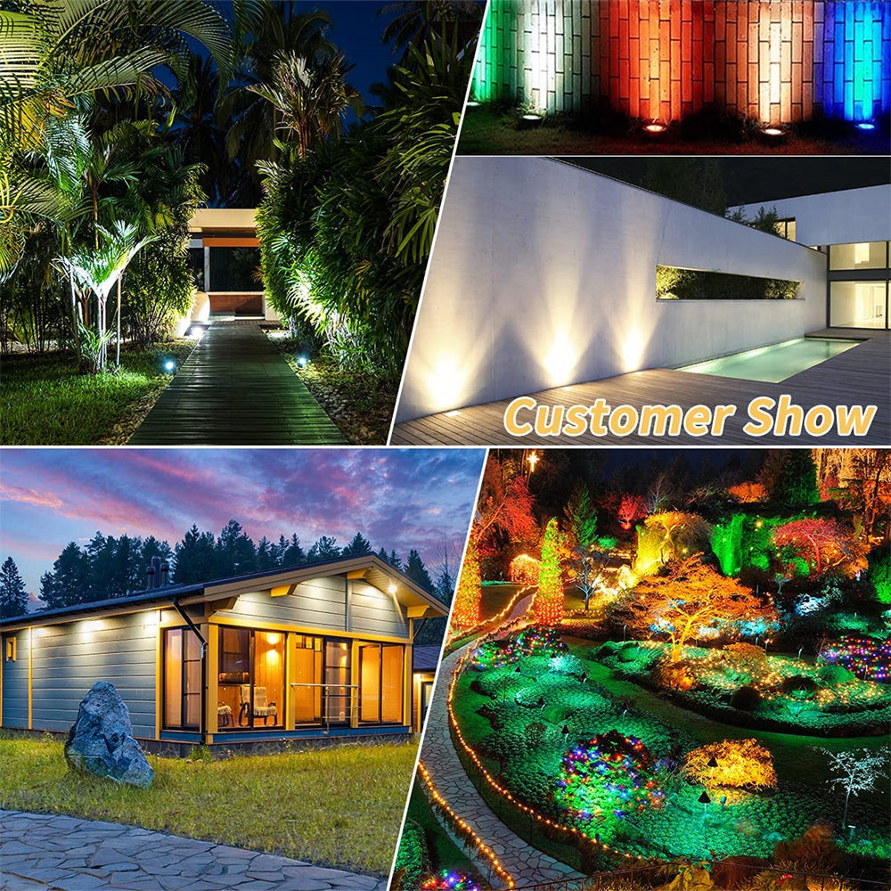 Bluetooth Lawn Lamp Ground Plug Projection Garden Courtyard