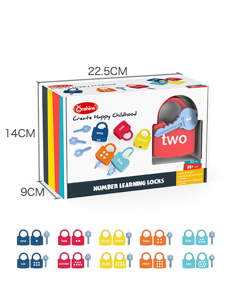 Children Montessori Alphabet Number Learning Locks Toys Alphanumeric Unlock Teaching Aids Educational Toys