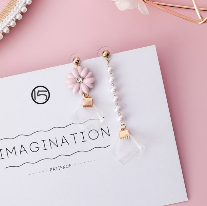 Fashion Korean Japanese Girl Simple Lovely Earrings Flower Fabric Swings Fashion Earrings For Women Jewelry Accessories