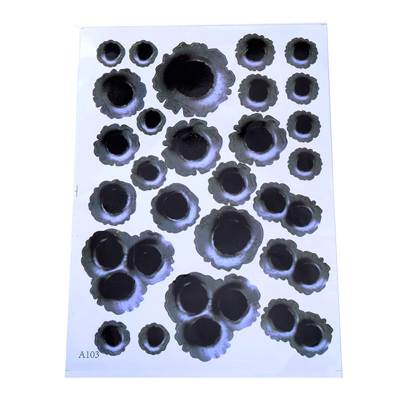 Car scratch simulation bullet hole crack sticker