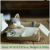 Simulation Cat Ornaments Car Interior Accessories Room Desktop Decoration Cute Dolls